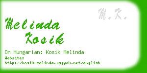 melinda kosik business card